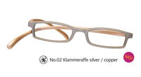 Lesebrille No.02 Klammeraffe silver/copper