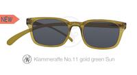 Lesebrille No.11 Klammeraffe SUN gold green