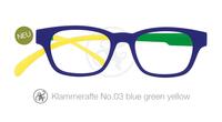 Lesebrille No.03 Klammeraffe blue/grass/yellow