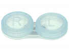 Kontaktlinsenbehälter transparent blau