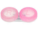 Kontaktlinsenbehälter transparent rosa