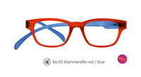 Lesebrille No.03 Klammeraffe red/blue