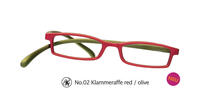 Lesebrille No.02 Klammeraffe red/olive