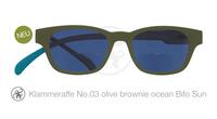 Lesebrille No.03 Klammeraffe Sonnenbrille Bifokal olive/brownie/ocean