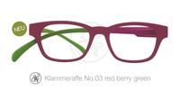 Lesebrille No.03 Klammeraffe red/berry/green